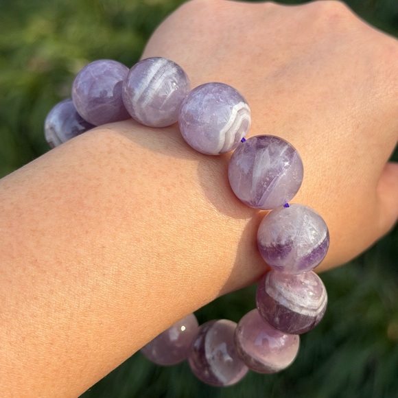 17mm chunky dream amethyst bracelet 1193 - Picture 3 of 9